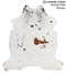 Salt and Pepper Brown Large European Cowhide Rug 6'5