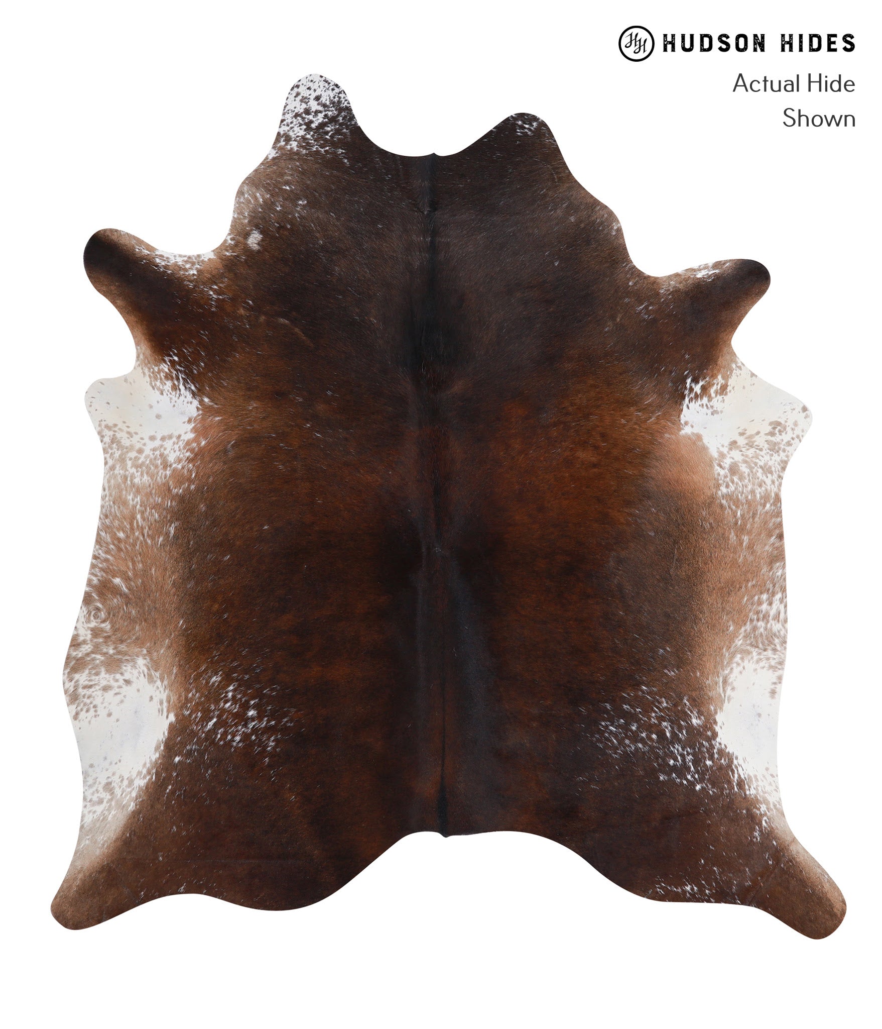 Salt and Pepper Brown Cowhide Rug #A3418