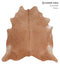 Solid Brown X-Large Brazilian Cowhide Rug 6'11