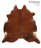 Medium Brindle XX-Large Brazilian Cowhide Rug 7'1