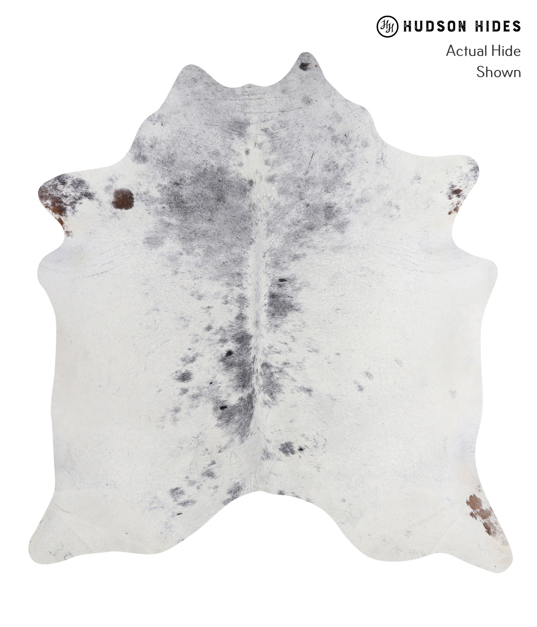 Salt and Pepper Black Cowhide Rug #A3485