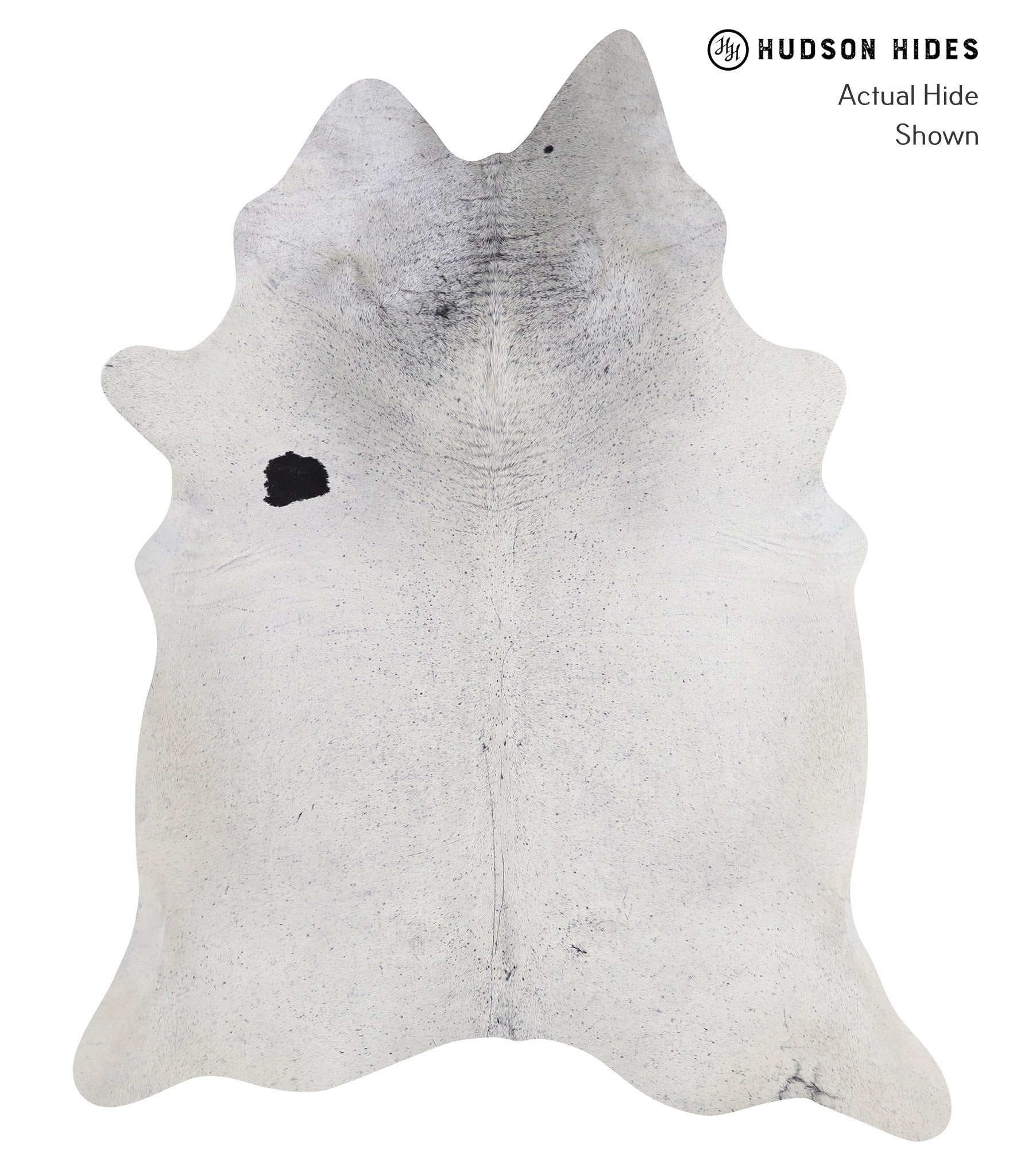 Salt and Pepper Black Cowhide Rug #A3577