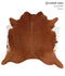 Solid Brown X-Large Brazilian Cowhide Rug 6'3