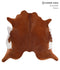 Solid Brown XX-Large Brazilian Cowhide Rug 6'11