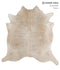 Beige XX-Large Brazilian Cowhide Rug 7'4