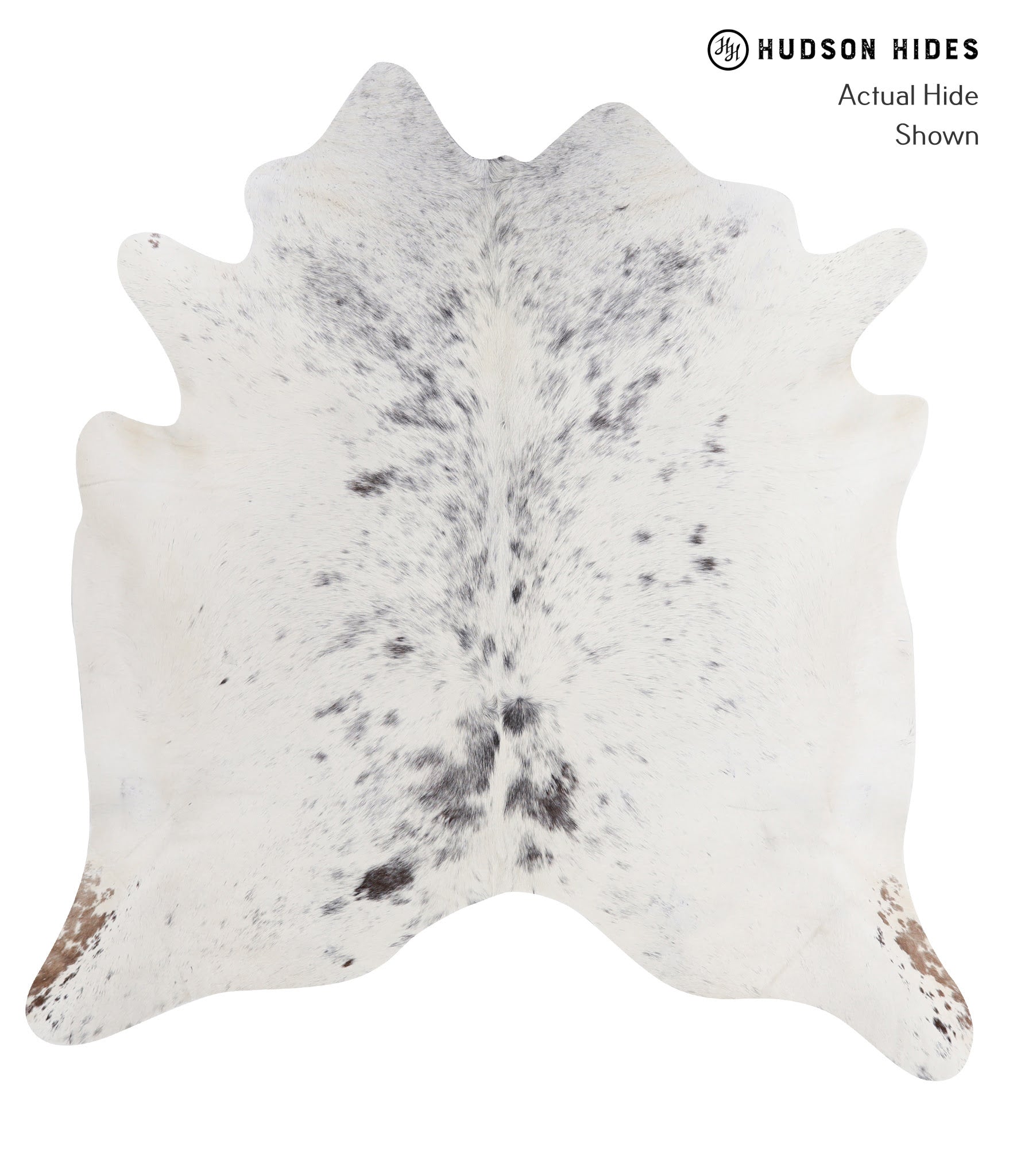 Salt and Pepper Black Cowhide Rug #A3663