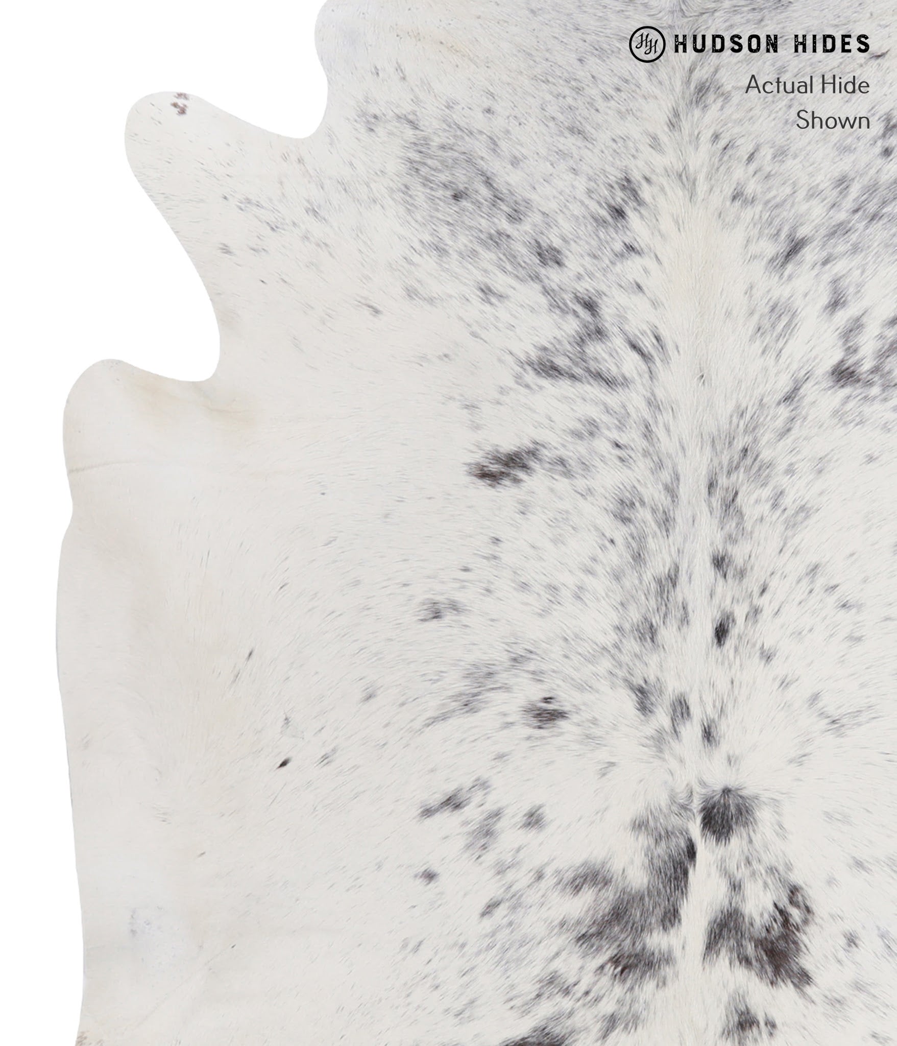 Salt and Pepper Black Cowhide Rug #A3663