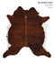 Medium Brindle X-Large Brazilian Cowhide Rug 7'3