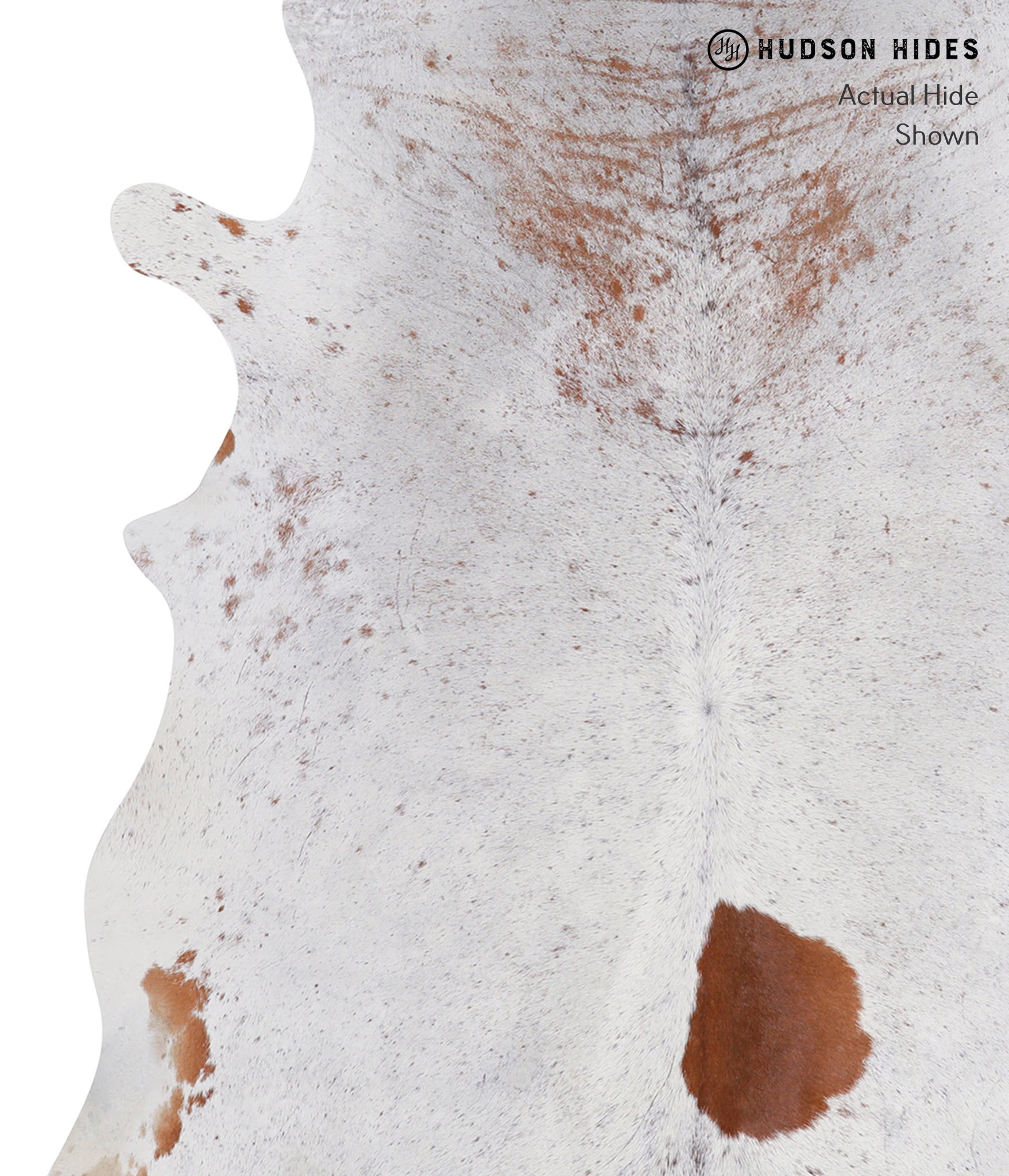 Salt and Pepper Brown Cowhide Rug #A3844