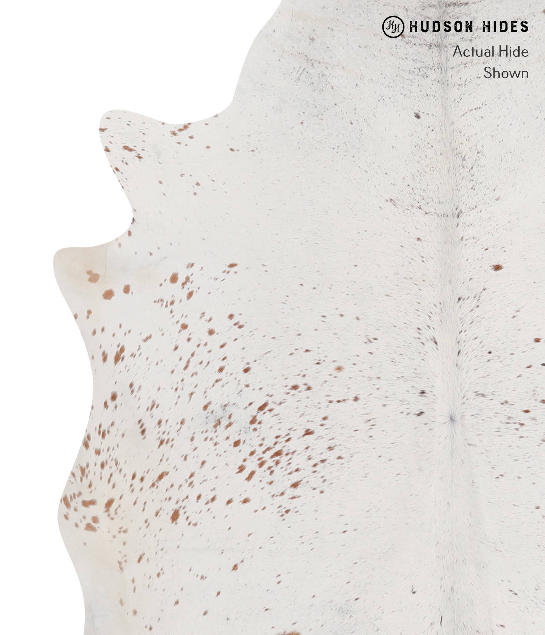 Salt and Pepper Brown Cowhide Rug #A3857