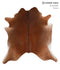 Solid Brown X-Large Brazilian Cowhide Rug 7'0