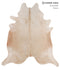 Beige XX-Large Brazilian Cowhide Rug 8'3