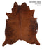 Medium Brindle X-Large Brazilian Cowhide Rug 7'4