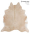 Beige XX-Large Brazilian Cowhide Rug 7'5