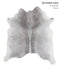 Medium Grey Large Brazilian Cowhide Rug 5'11