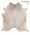 Beige XX-Large Brazilian Cowhide Rug 7'5