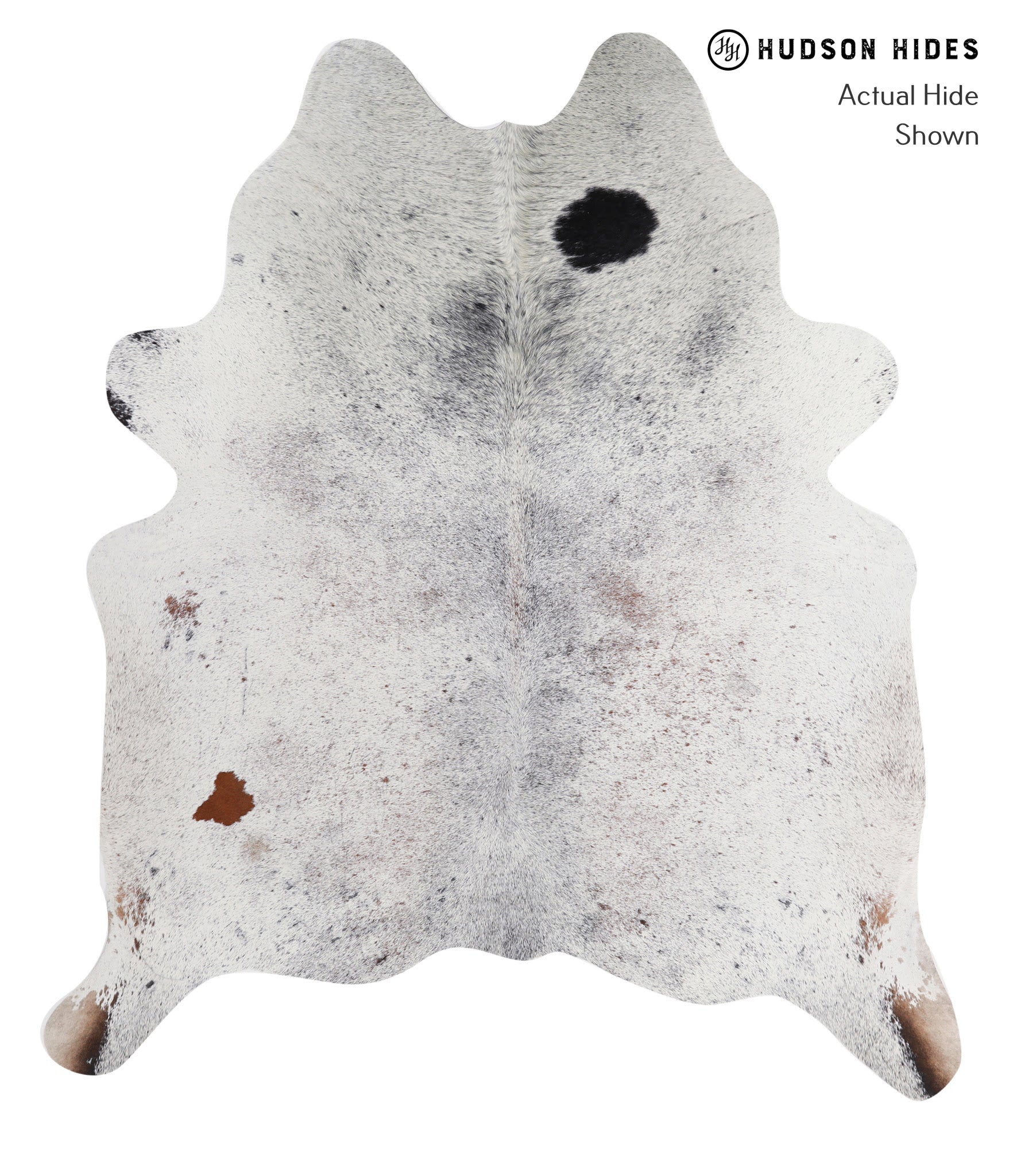 Salt and Pepper Black Cowhide Rug #A4403