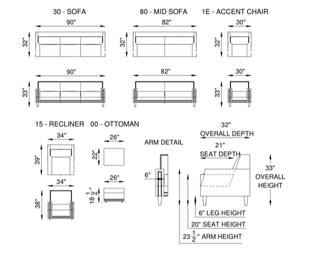 Eleanor Rigby Memphis 30 Sofa