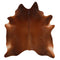 Solid Brown Brazilian Cowhide Rug